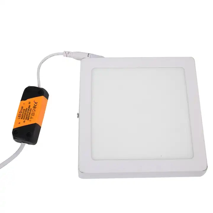 Indoor Square LED Panel Light Recessed Surface Mounted Ceiling LED Light 9W 12W 15W 22W White LED Panel Lighting