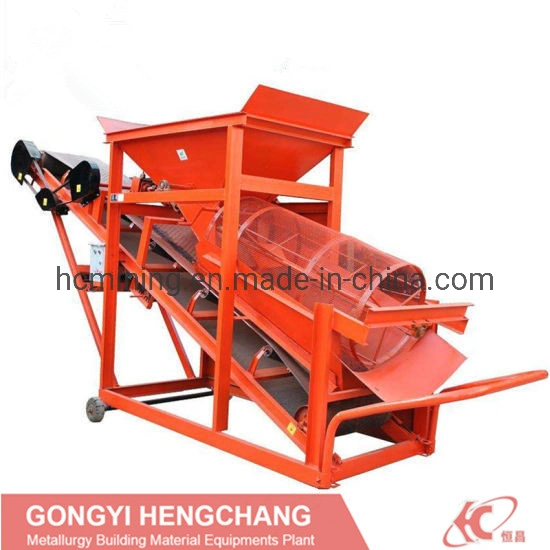 Rotary Type Biomass Wood Chips Quartz Sand / Garbage Trommel Screen