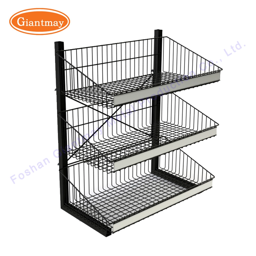 3 Tier Wrought Iron Wire Counter Display Stand for Retail