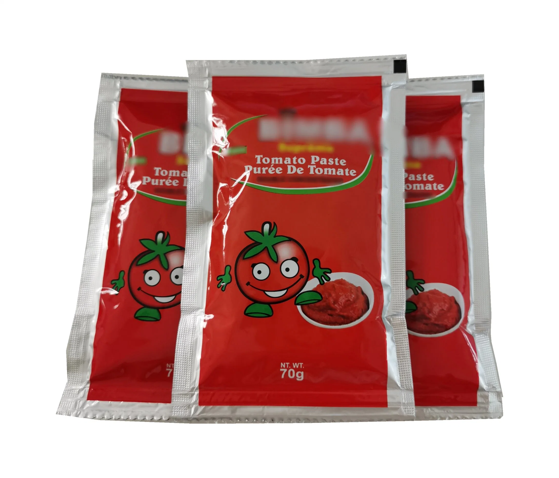 Concentrado de duplo 28-30% Brix 70g televisão sachê de Tomate