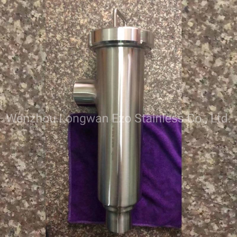 Hygienic Stainless Steel Wire Mesh Angle Type Liquid Pipe Filter Strainer for Milk Water Beverage