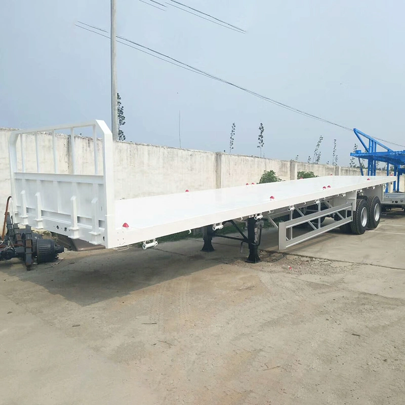 Xinya 4 essieux 80ton 40 FT 45FT Flat Bed Semi-remorque à conteneur remorque de camion d'occasion pour le Ghana