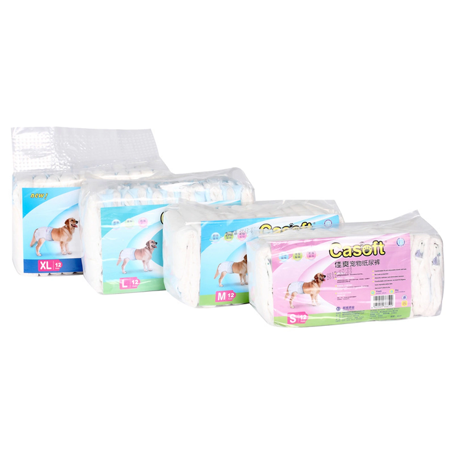 Disposable Puppy Pet Diaper Factory Price Whole Seller Best Sales Pet Products S to Xxxl  ISO 