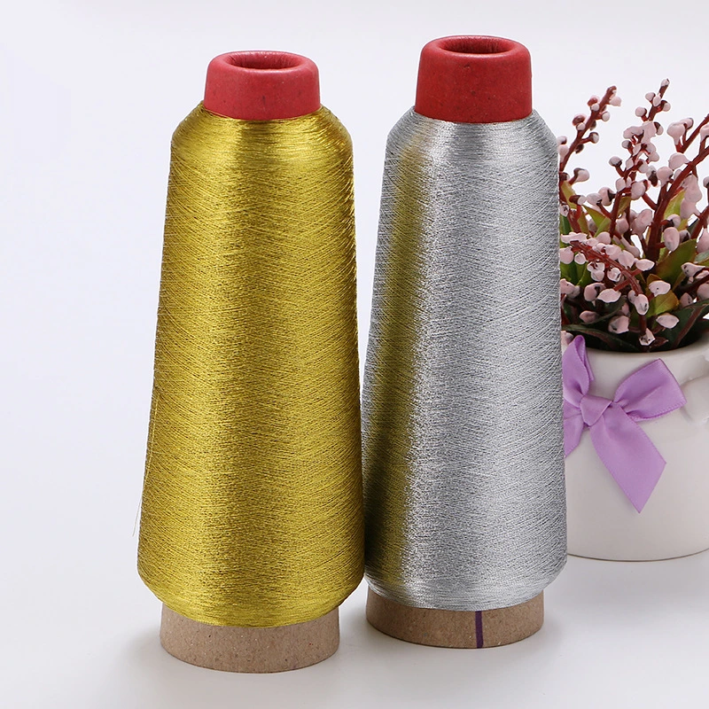 Ms Type Normal Gold Metal Conductive Yarn Lurex Thread Gold Metallic Yarn