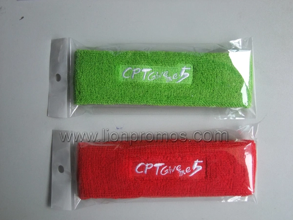 Custom Logo Embroidery Sports Protection Cotton Head Sweat Band