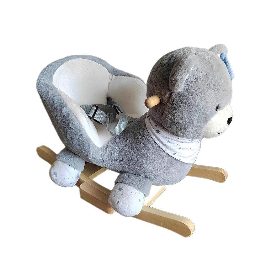 Fabricant de jouets en peluche en bois pour chevaux à bascule pour enfants personnalisés