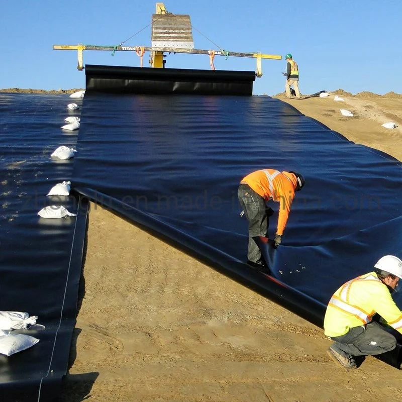 HDPE Pond Lining Dam Road Biogas Mining Chemical Tank Depósito de agua Geomembrana Liner membrana Precio de fabricante