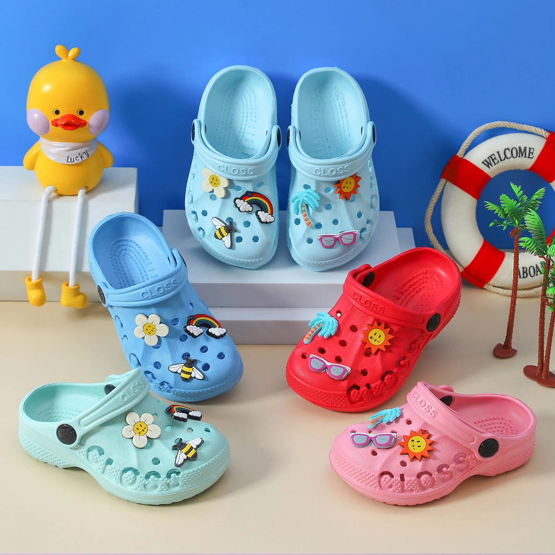 High Quality EVA Soft Clog Comfortable Children Slippers Kids Infant Clog Shoe Baby Beach Sandal Designer Clog