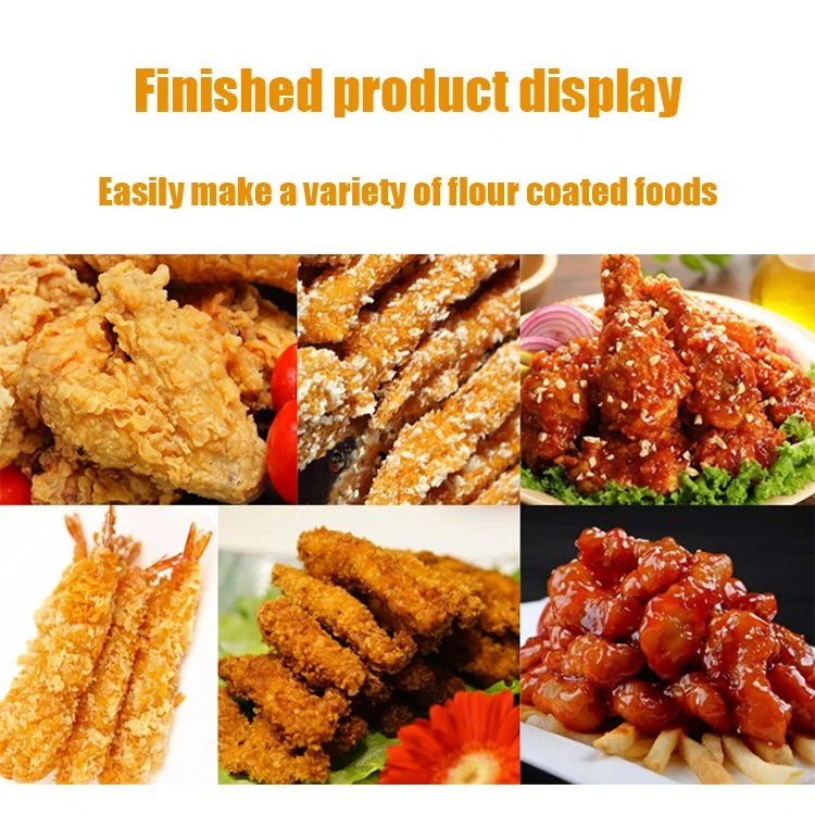 Fast Food Catering Equipment Chicken Wrapping Powder Table/Kfc Breading Table Machine