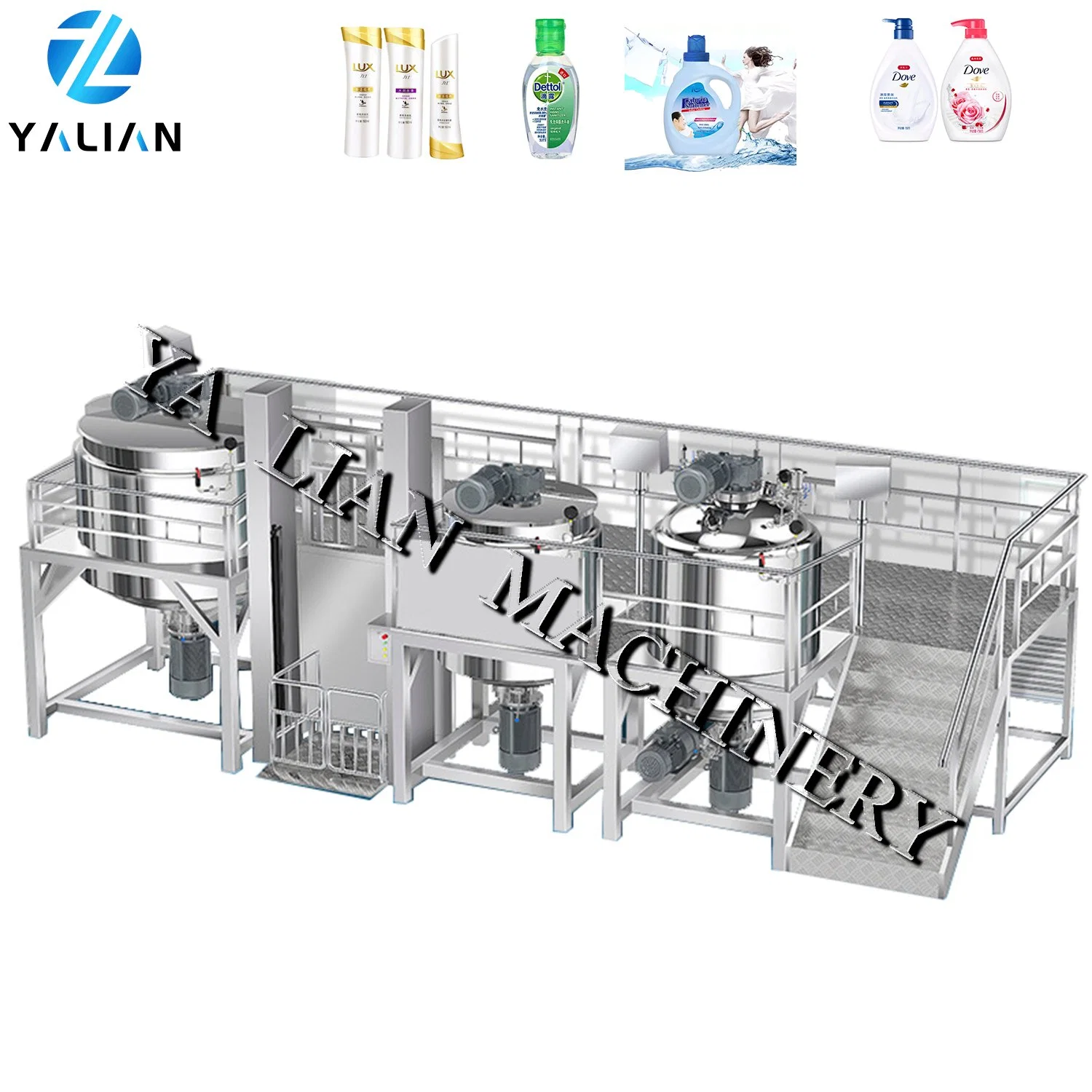 Commercial Food Mixer Milk Egg Flour Mixing Food Blender Mixer Food Paste Mixer Stainless Steel Tank 200L