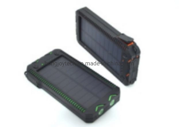 6000mAh Portable External Battery Solar Powerbank Charger with Electric Cigarette Lighter for Smart Phones, 10000mAh Mini Solar PV Panel Module Power Bank