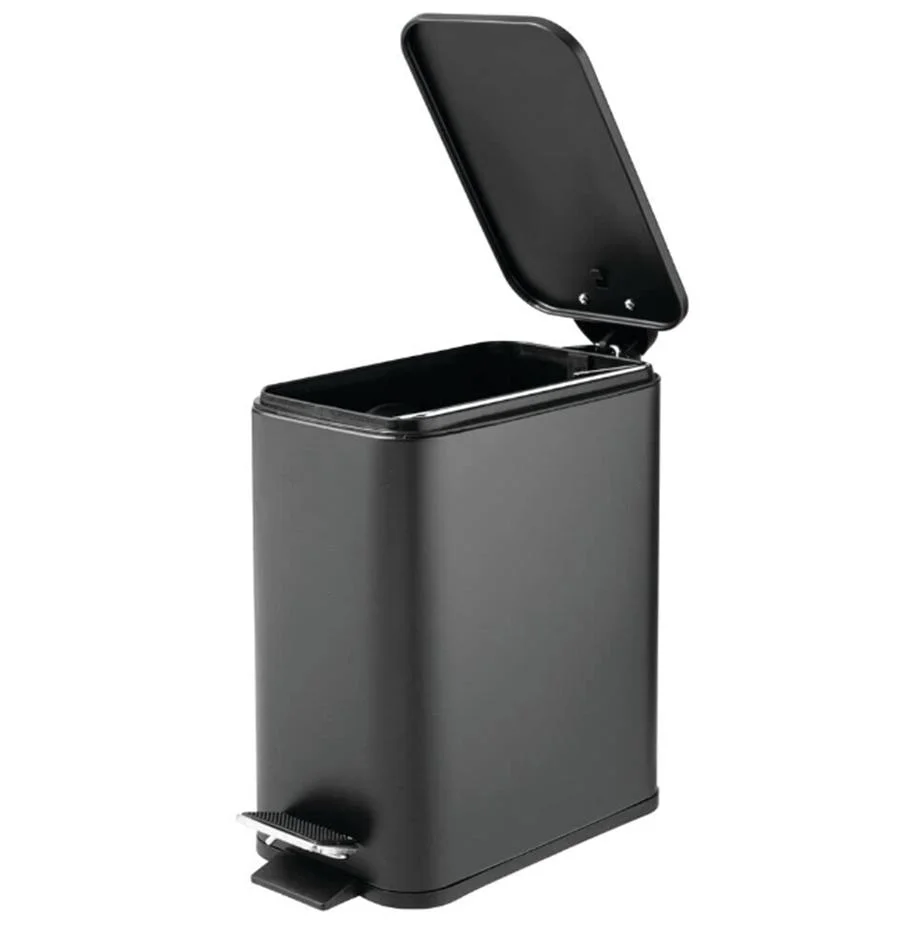 Metal Rectangle Wastebasket Garbage Container Bin