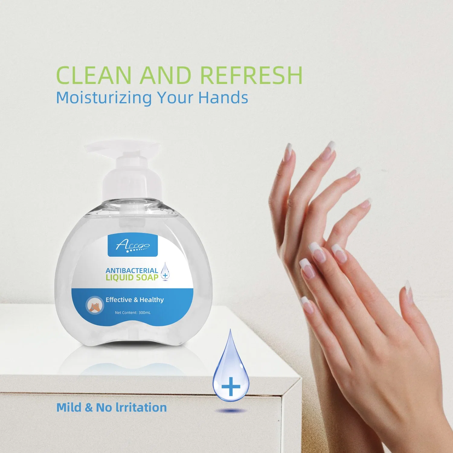Poli (hexamethylenebiguanide Allgo Phmg Cloridrato) sabão líquido antibacteriano lave à mão