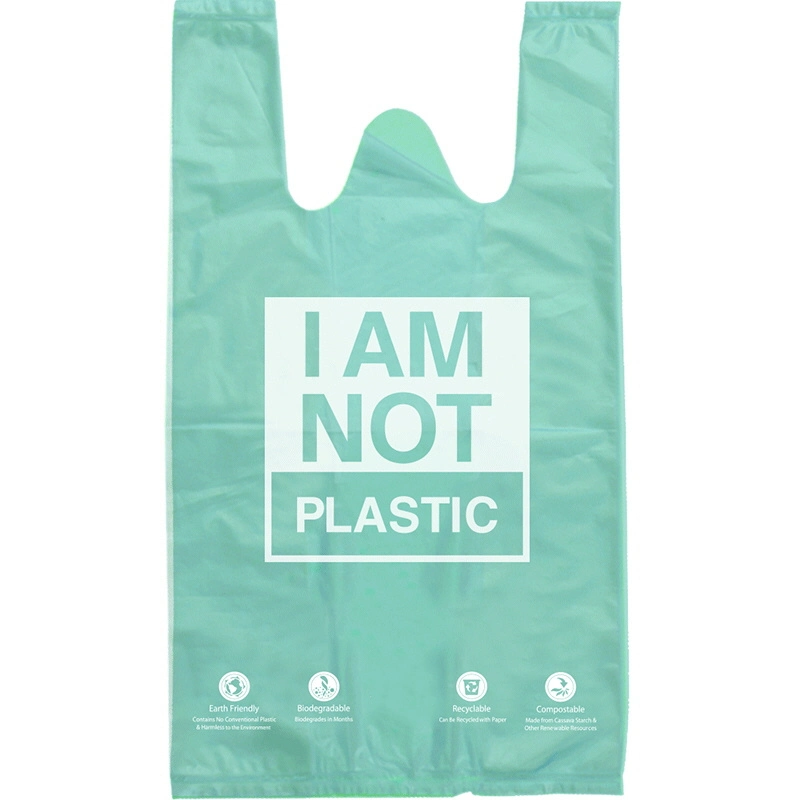 Biodegradable personalizado Camiseta de rodadura de la bolsa de embalaje