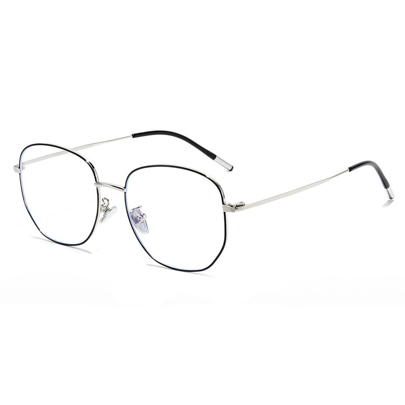 2023 Designer Logo Fashion Brand Clear Bluelight Reading Radiation Men Metal Glasses Frame for Women