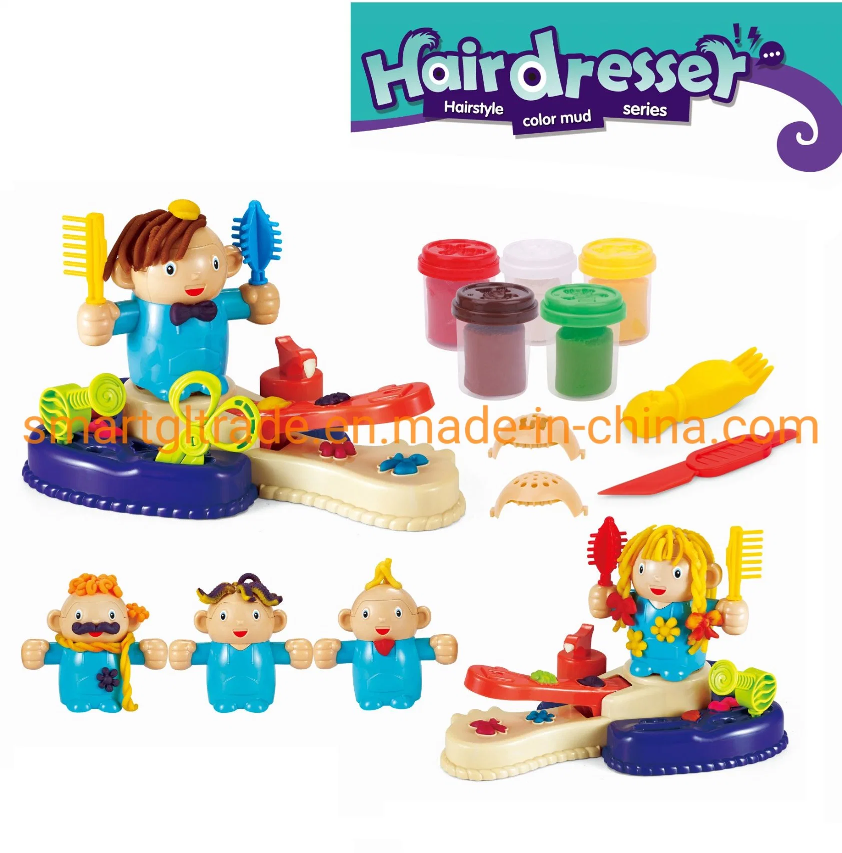 DIY Color Clay Hair Dresser Educational Toy Set