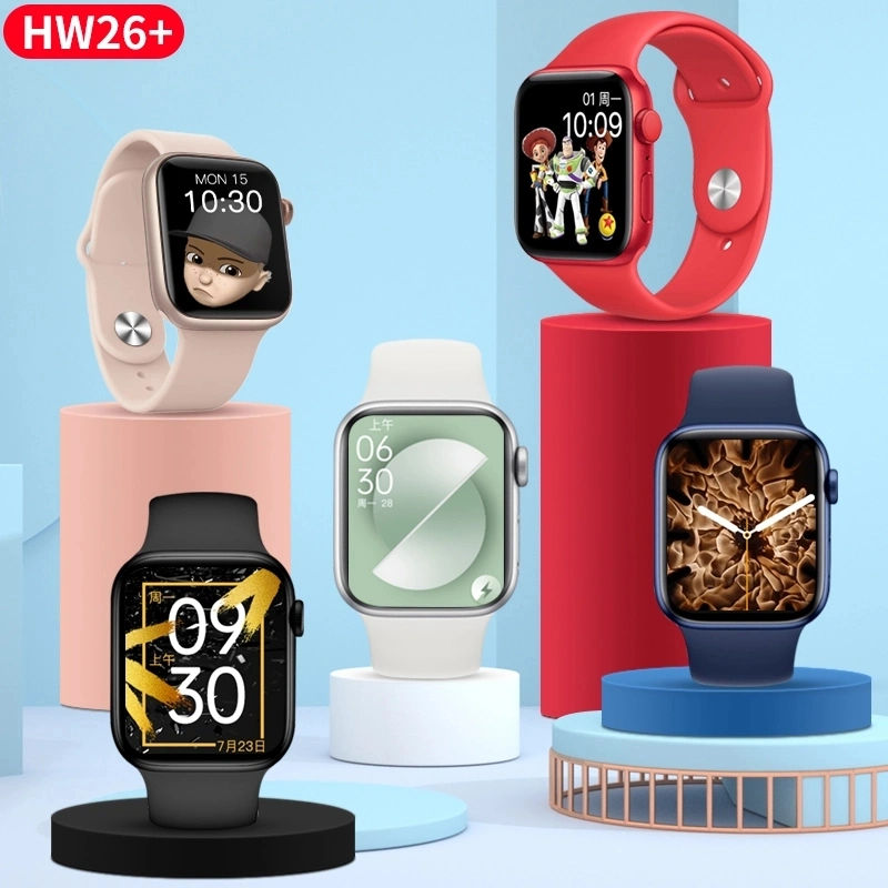 Hw26+ Custom Dial Bt appel Reloj de recharge sans fil Eligente HW 26+ Smart Regarder la série 6 Iwo Smartwatch