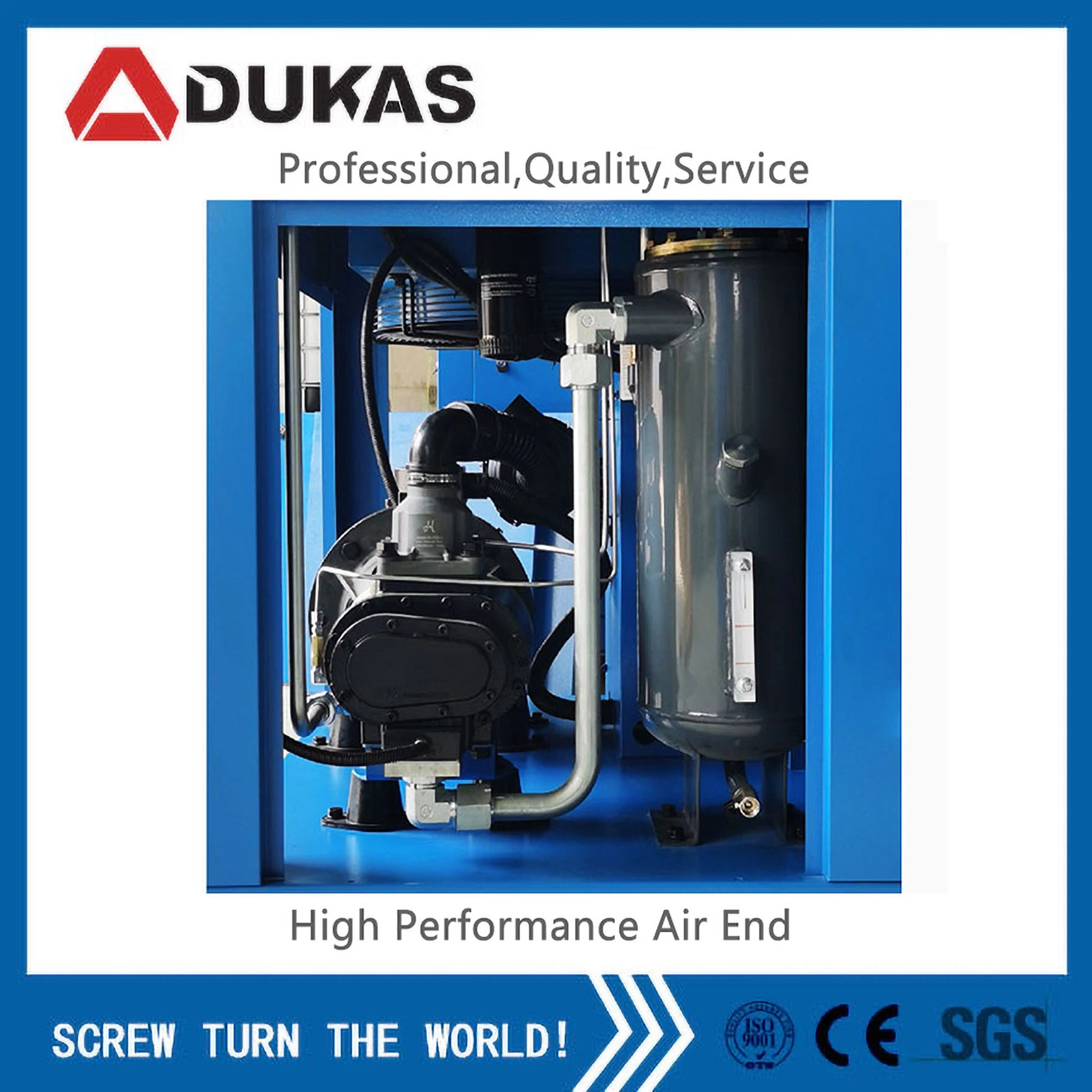 Discount Sale 37kw 50HP Low Noise Energy Saving Pm VSD Screw Air Compressor From China