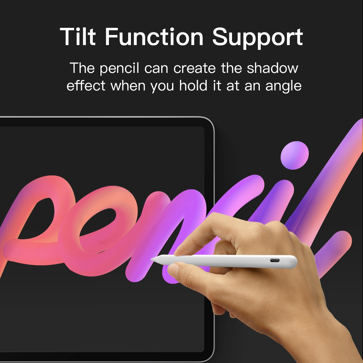 Stylet actif personnalisé Palm Type de rejet C Support de charge la fonction de basculement d'un crayon pour iPad