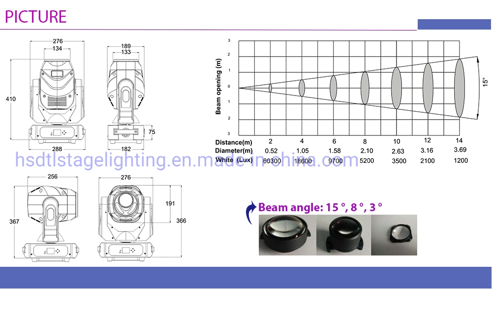 LED 230W 3 in 1 Beam Wash Spot Movinghead Light