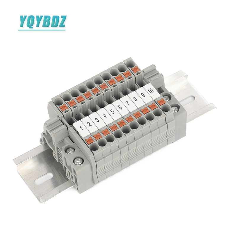 Straight Inserting Spring, Tool-Free Guide Rail Type, PT2.5 Terminal Block