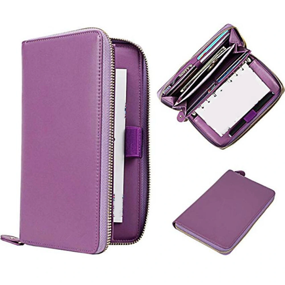 Promotion Gift Budget Cash Leather Travel Document Zip Wallet