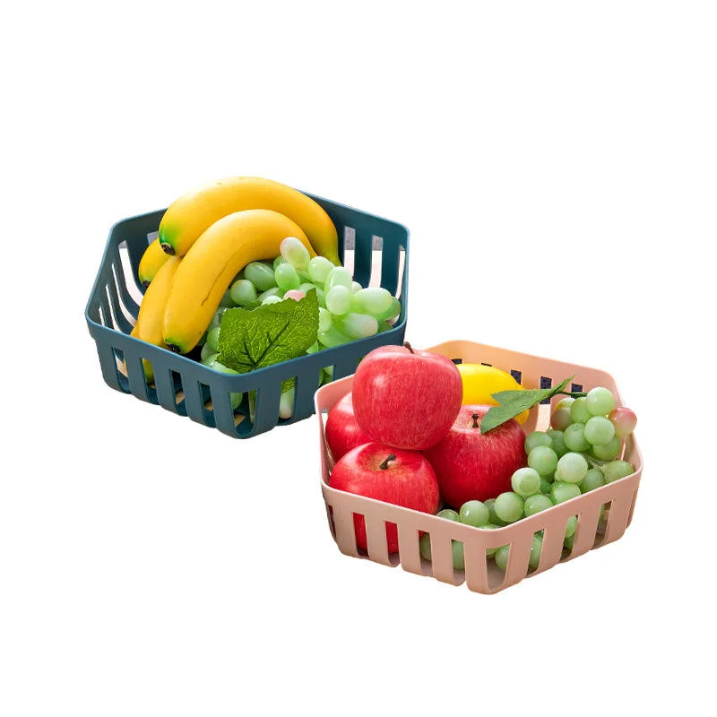 Fruit Vegetable Basket Household Hollowed Storage Drain Basket