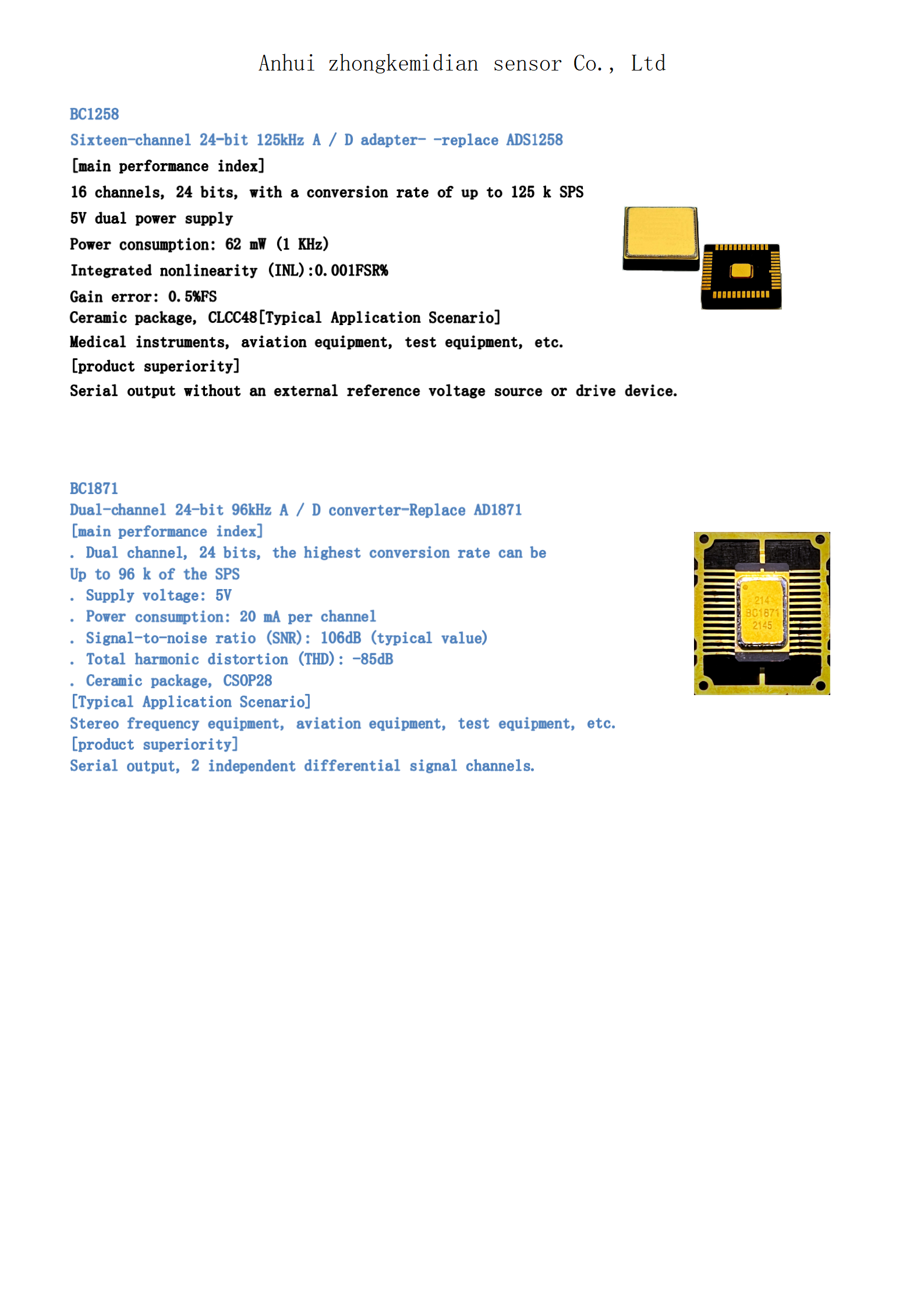 Bc1274 Four-Channel 24-Bit Integrated Circuit Replacement