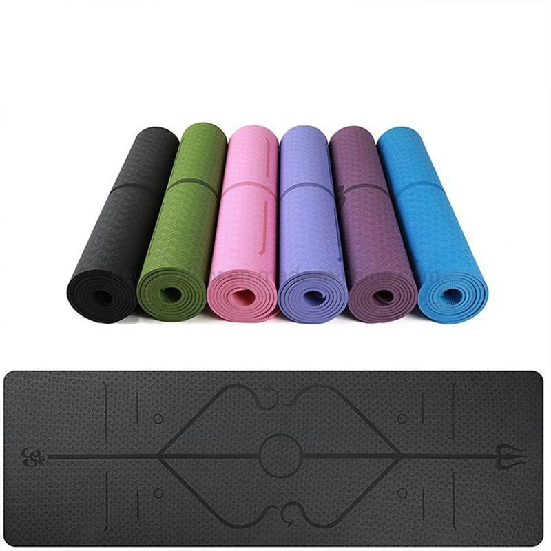 Eco friendly Fitness Gimnasia Yoga y Pilates ejercicio TPE Non-Slip almohadilla almohadilla Yoga Mat