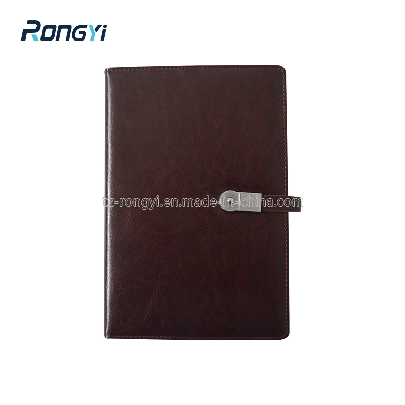 A5 Business Office Stationery Leather PU Notebook with USB