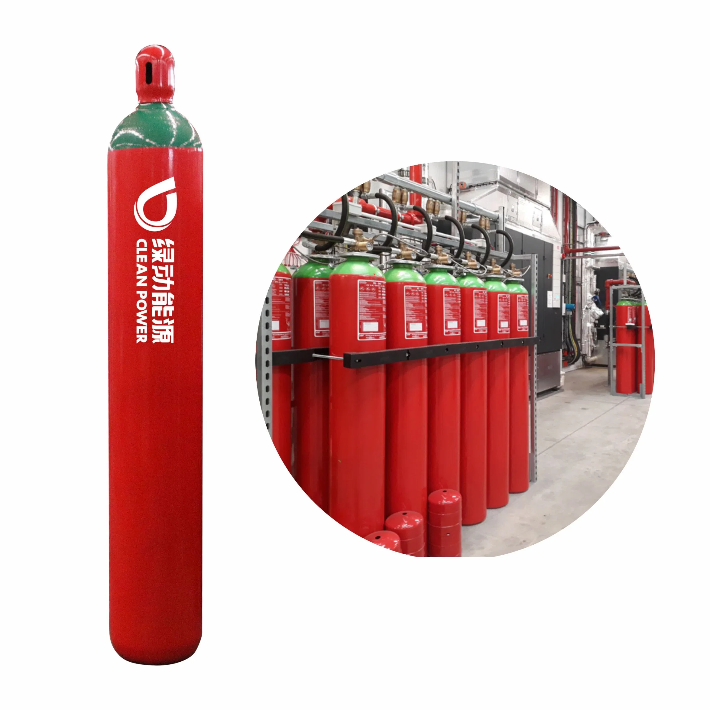 العلامة التجارية LD معدات السلامة من الحريق التي تم شبها أسطوانة غاز ثاني أكسيد الكربون