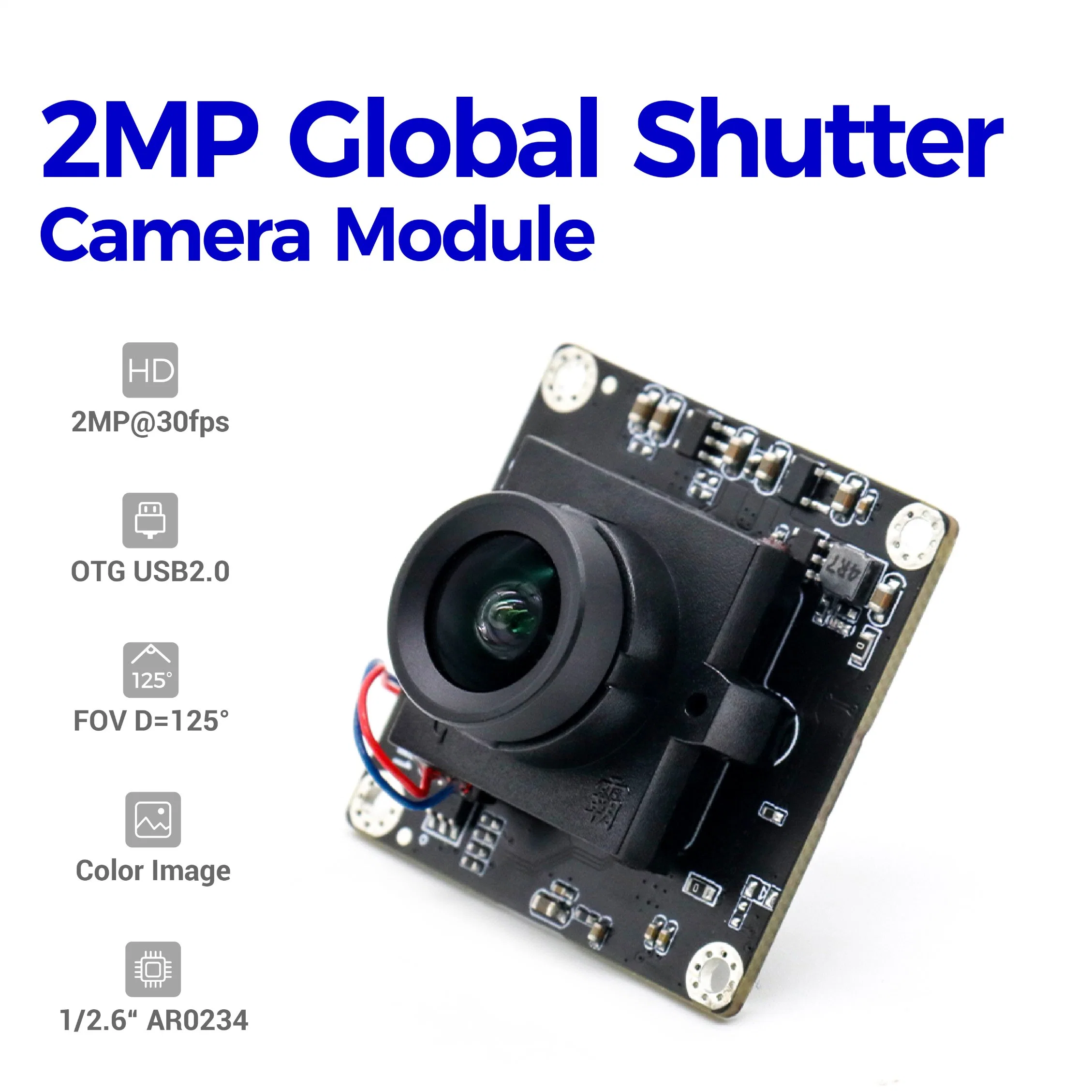 Global Shutter Color Image 1/2.6" Onsemi Ar0234 Sensor Full HD 60fps High Frame Rate USB2.0 Camera Module