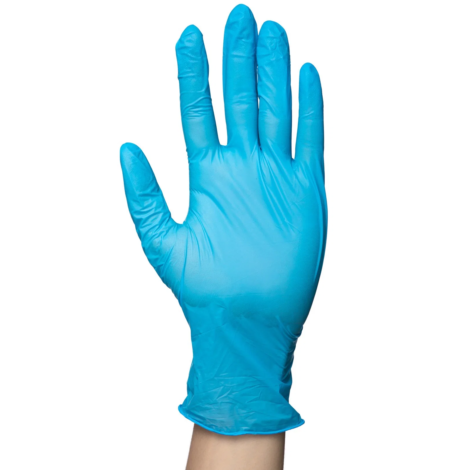 FDA CE Proved Disposable Medical Examination Blue Nitrile Glove Powder-Free