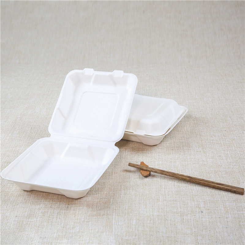 Sugar Cane 3 Compartment Food Container Lunch Disposable Bagasse Box