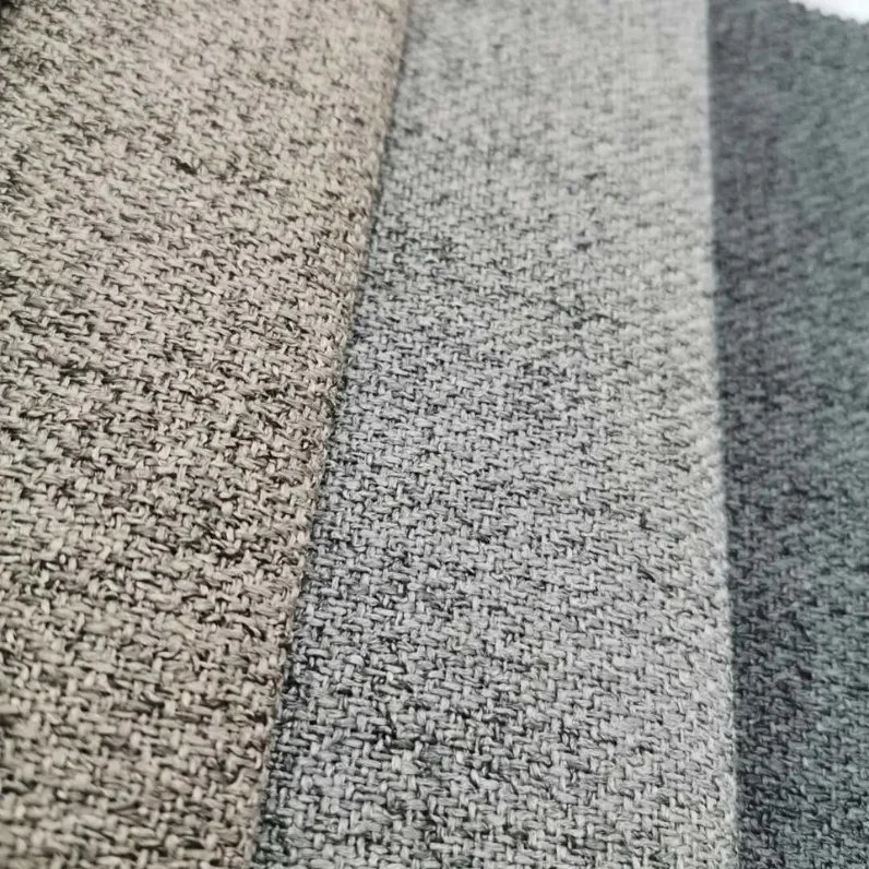 Polyester Neue Ankunft Leinen Look Stoff Polsterung Möbel Sofa Vorhang Stoff Home Textil China Fabrik