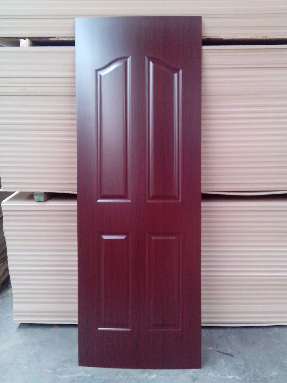 Panels Moulded Wooden Interior Doors White Color HDF Door Skin