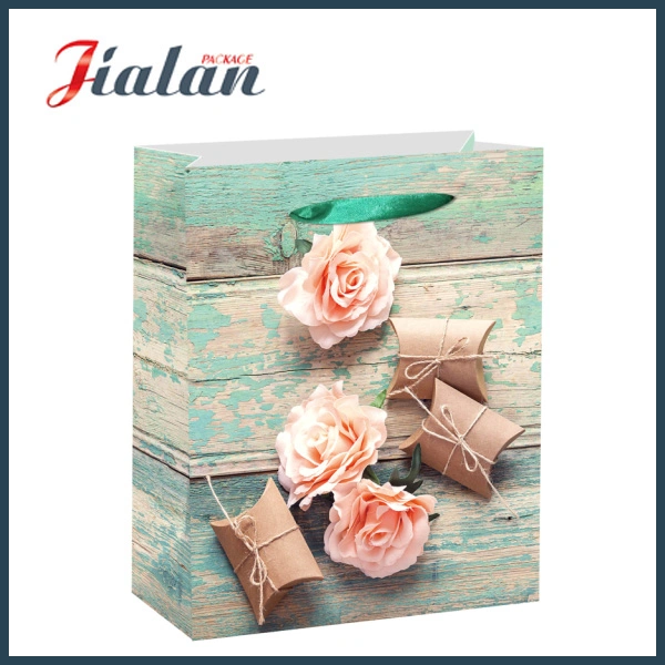 Fsc Wood Design Everyday Flower Packing Gift Paper Bags