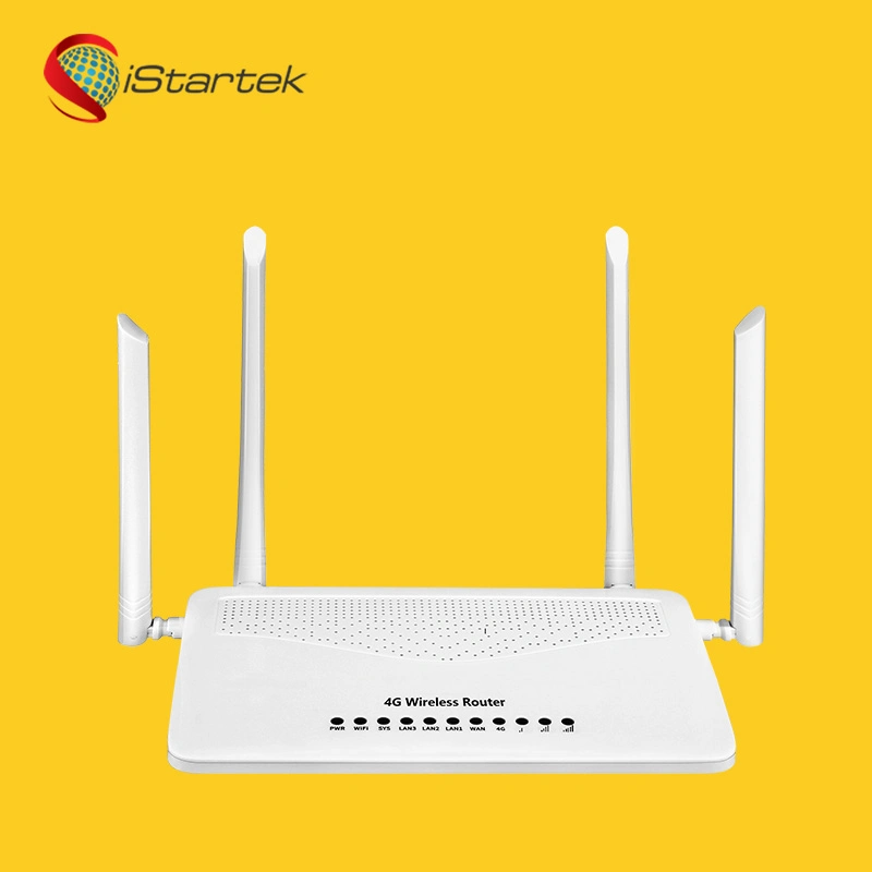 Istartek Indoor Cat4 LTE 4G WiFi router inalámbrico puerto RJ11 CPE con ranura para tarjetas SIM Apoyo B28