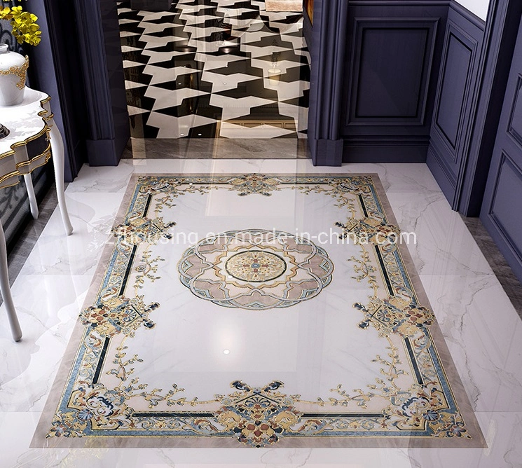 Porcelain Polished Glazed Ceramic Carpet Pattern Corrido Floor Tile for Lounge Room or Sittting Room Zf-TF-061