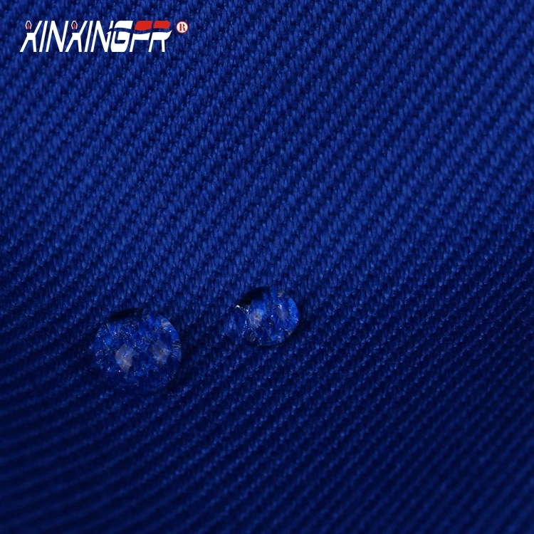 En11612 310GSM CVC80/19/1 Fr Antistatic Water and Oil Resistant Satin for Workwear