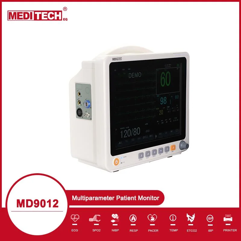 Precio barato 12 Pantalla TFT color de 6 parámetros de la ICU Monitor de Paciente del monitor de paciente el equipo de emergencia médica.