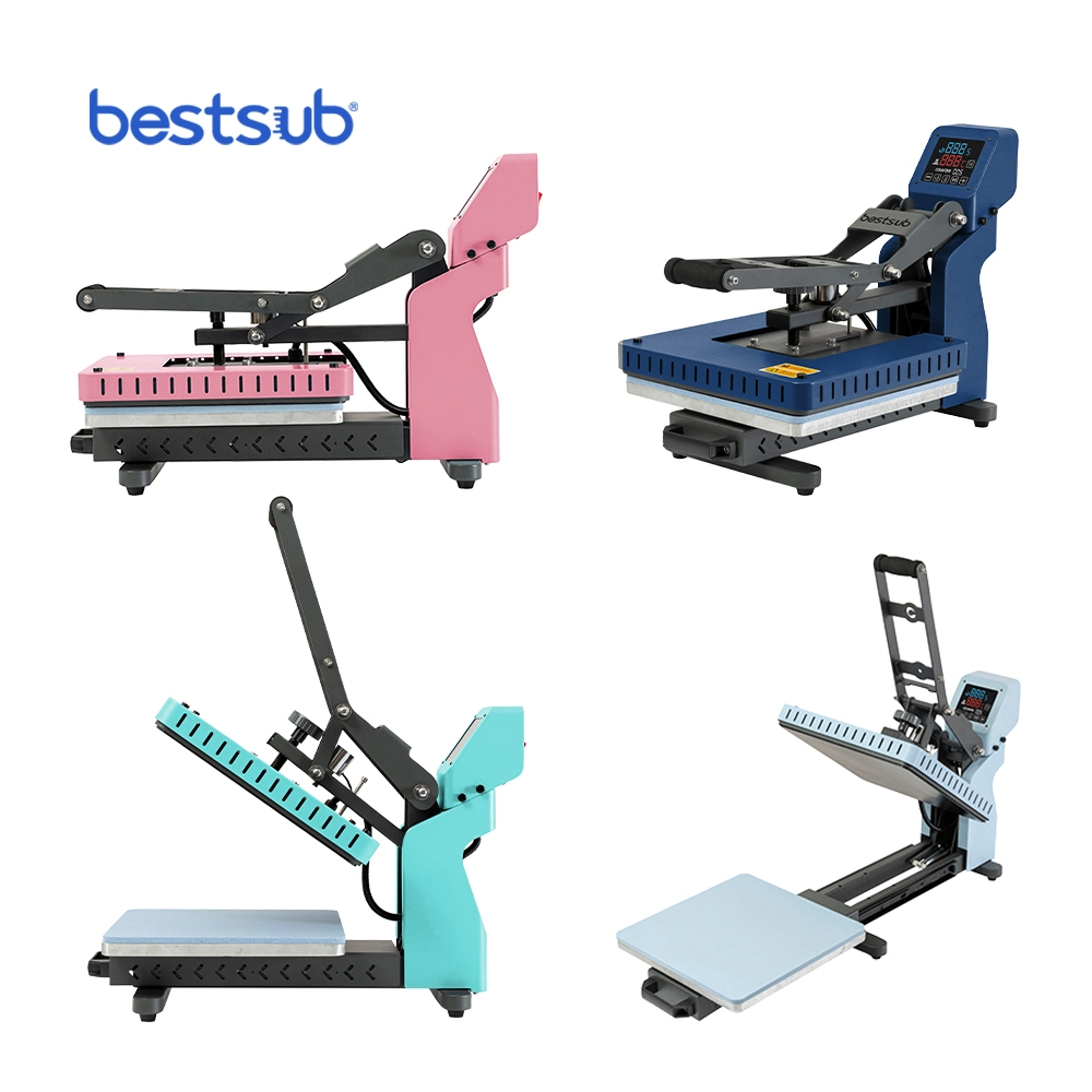 Bestsub Drawer Flat Sublimation Transfer T-Shirt Heat Press Machine (38*38cm, Seychelles Blue)