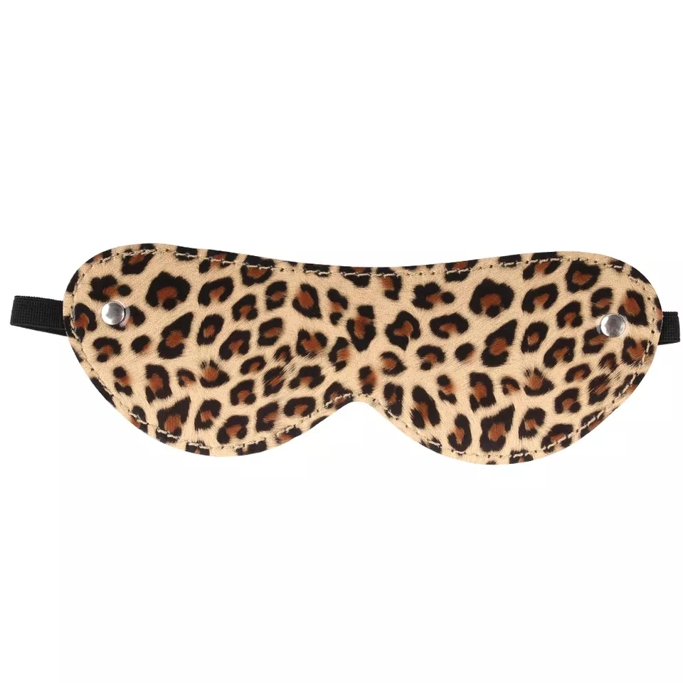 Erotic Leopard Blindfold Soft Sleeping Mask Bdsm Bondage Eye Mask Restraints Sexual Sex Toys for Couples