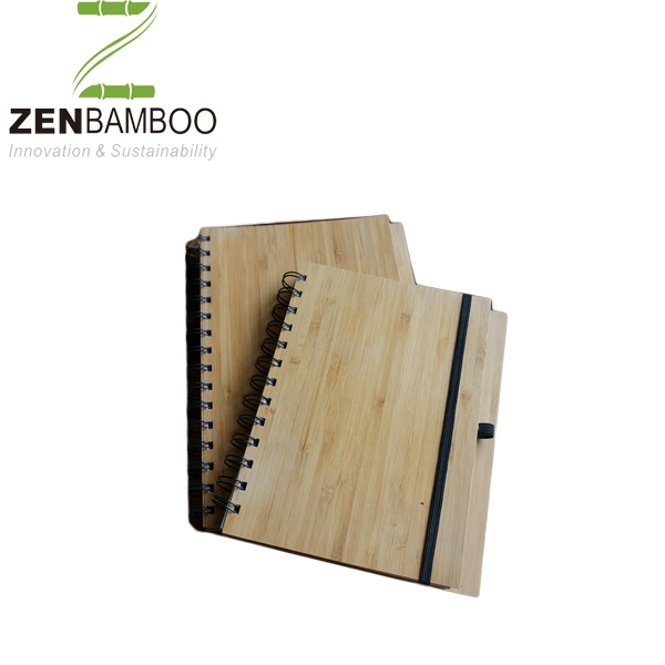 Wholesale Wire-O Bamboo Cover Notebook for Office Stationery