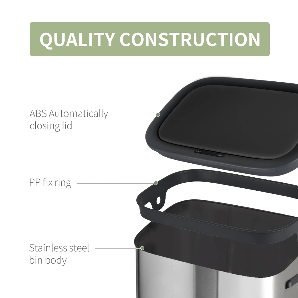 Cocina Acero inoxidable Smart sensor basura papelera papelera