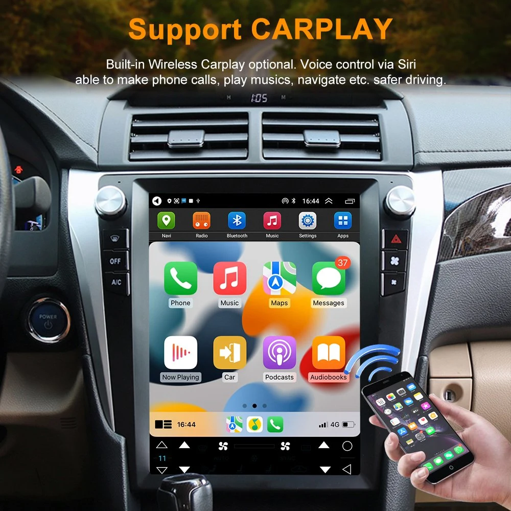 لفيديو سيارة تويوتا كامري 2013 2014 2014 2015 Android مشغل وسائط متعددة ستريو GPS تلقائي كامل اللمس بشاشة رأسية