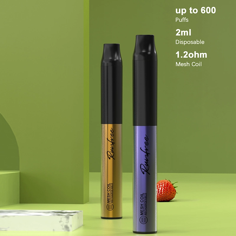 China Factory Direct sale Universal New Runfree 600 puffs 0% 2% 5% Wape bon marché Vape stylo jetable