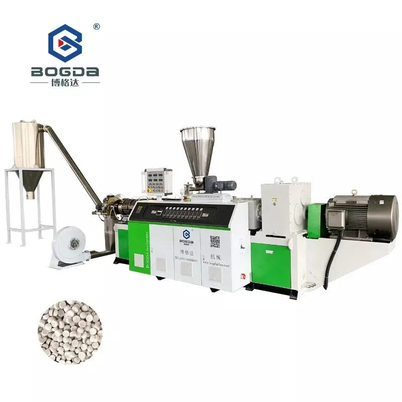 Bogda مزدوجة برغي extruder PVC مركبة extruder لمضاعفة الحبوب