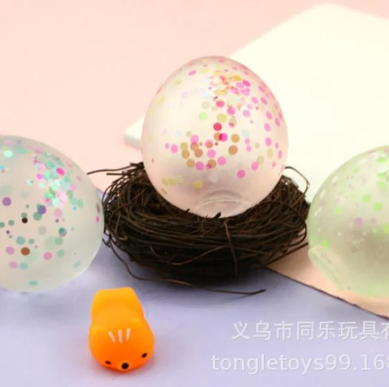 Halloween Promotional Gifts Shining Glitter Powder Slime Egg Squishy Ball