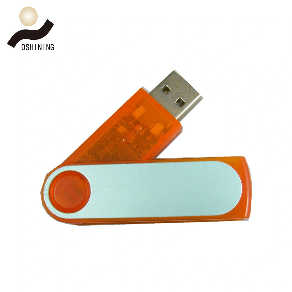 2016 Logotipo personalizado giratorios baratos de la unidad de memoria USB (USB-025)